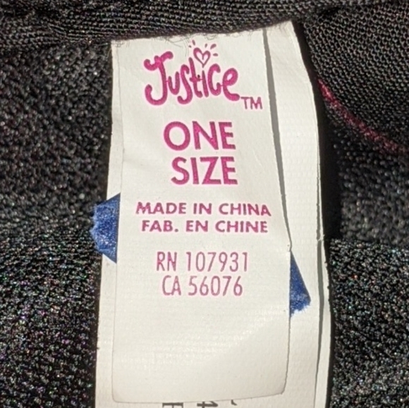 Justice-Tween Brands Burgundy Velvet/Glitter Cap - Picture 7 of 10